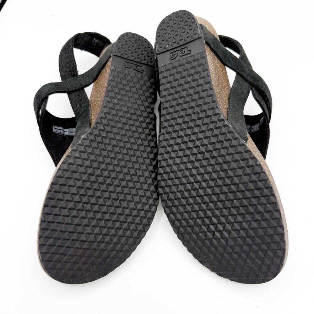TEVA Mahonia 3-Point Cork Wedge Suede Leather Sandal Shoe - Picture 11 of 12